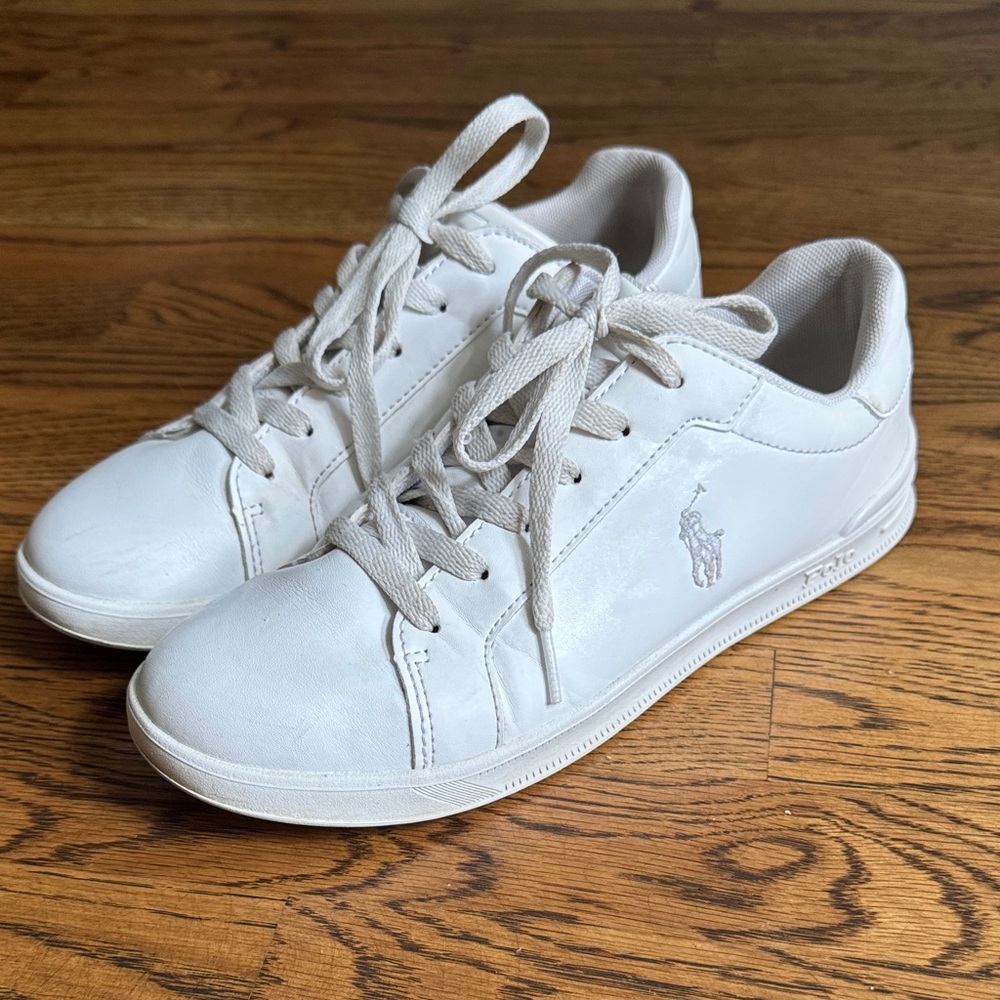 White Polo Ralph Lauren Sneakers classic, tennis shoes, boys, girls, neutral